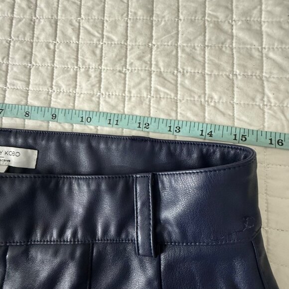 Ronny Kobo Collective Navy Blue Faux Leather Pants Size 10 - Picture 6 of 14